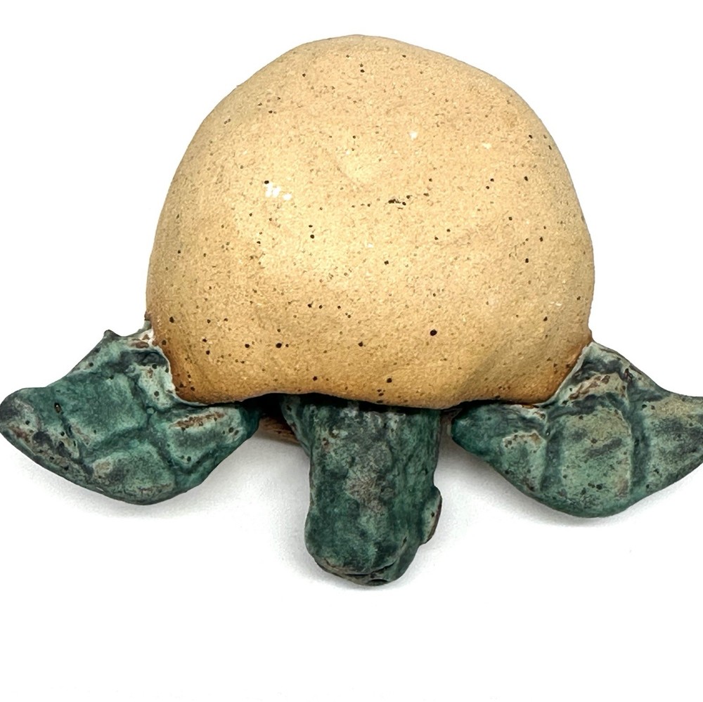 Ceramic Hatching Sea Turtle With Movable Head 3" (G3)