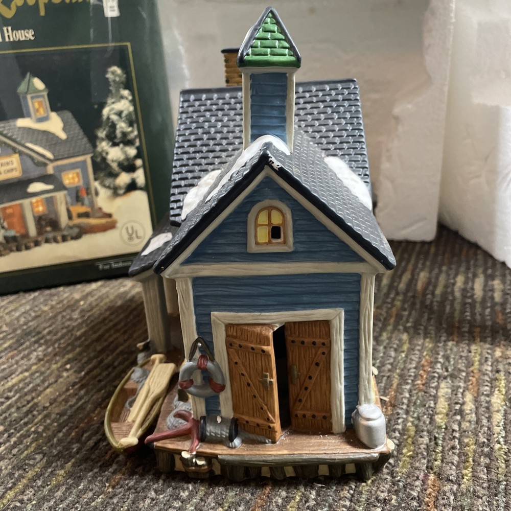 Copperfield Keepsake CAPTAINS FISH & CHIPS Porcelain Lighted House -NO LIGHT