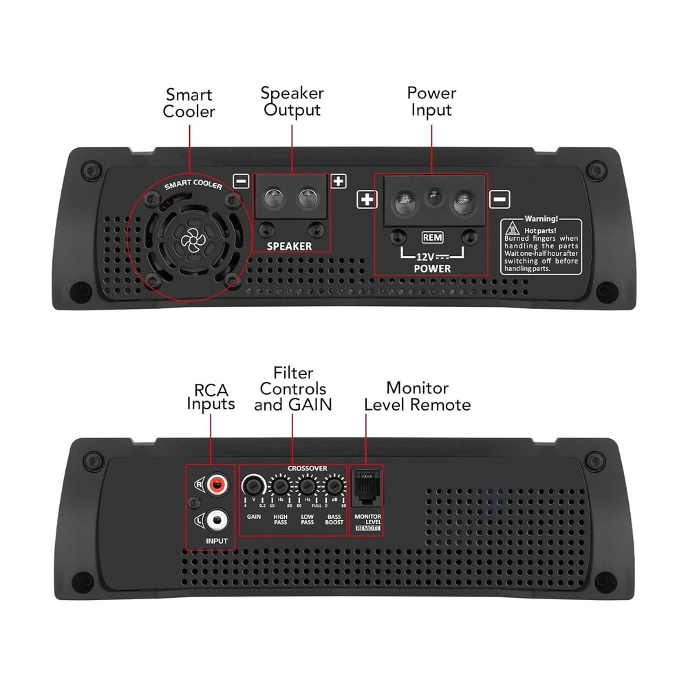 Taramps HD 2000 2 OHMS Class D Full Range Amplifier 1 Channel 2000 Watts RMS
