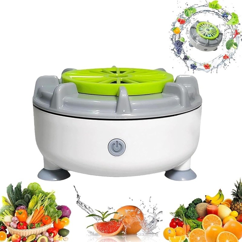 Portable Fruit Vegetable Washer Rechargeable Cyclone Cleaning Automatic Machine
