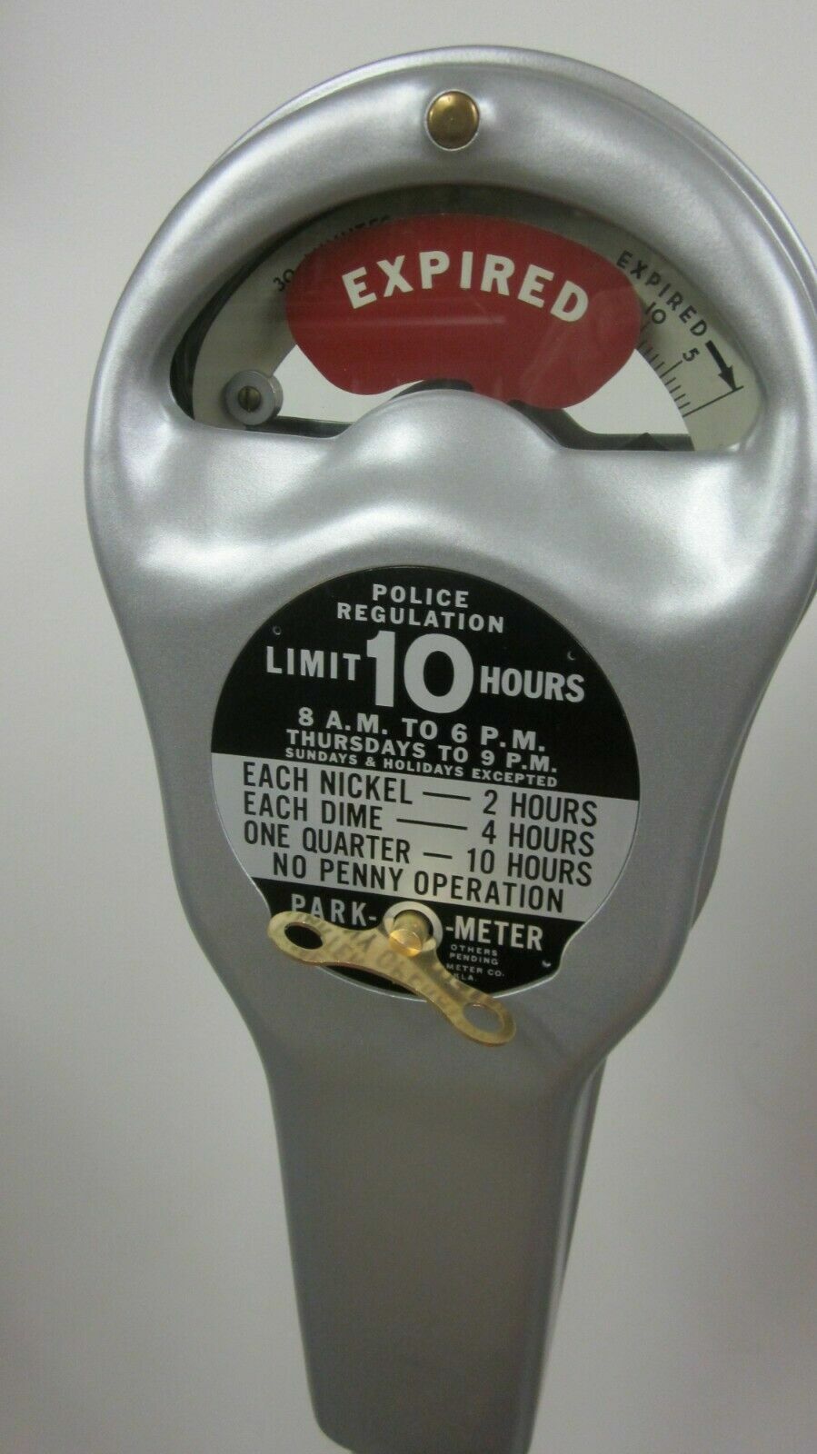 FEMALE MAINSPRING KEY for YOUR Park-O-Meter, Rockwell POM Parking Meter, NEW!