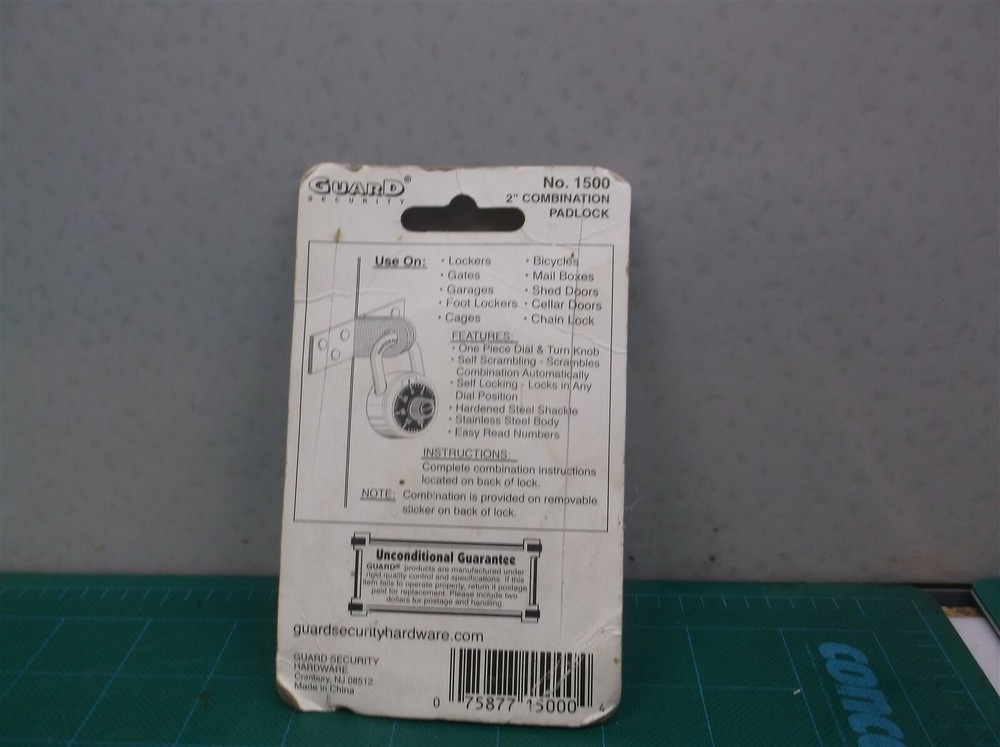 Guard Security 1500 Dial Combination Padlocks 2 inch Security Lock
