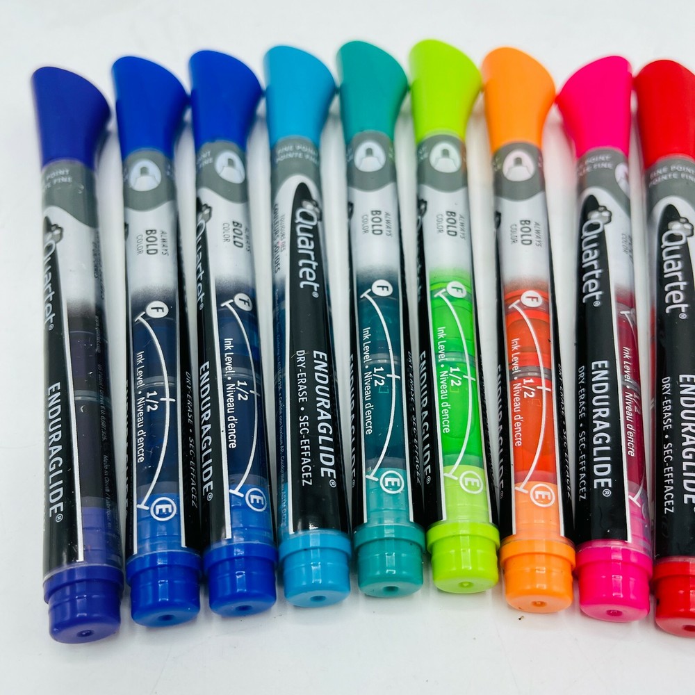 11 Enduraglide Quartet Dry Erase Whiteboard Markers Chisel Tip