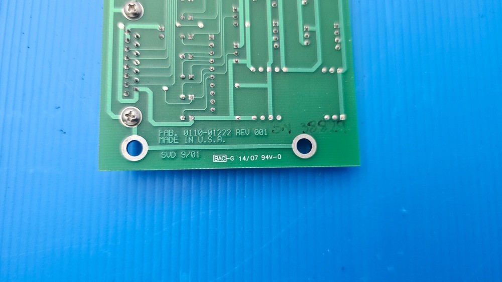 APPLIED MATERIALS HEAD PNEUMATIC CONTROLLER BOARD ASSY 0100-01222 REV.001