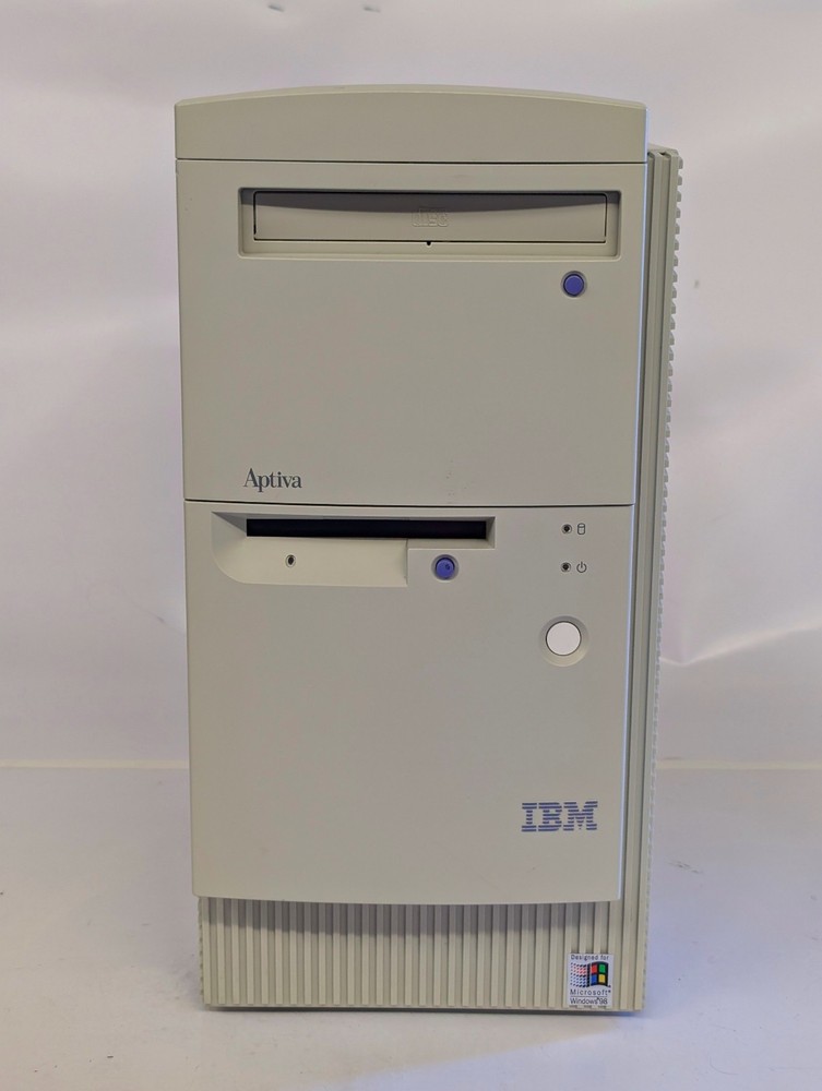IBM Aptiva Type 2153 E2U beige desktop computer from 98; tested powers on; wiped
