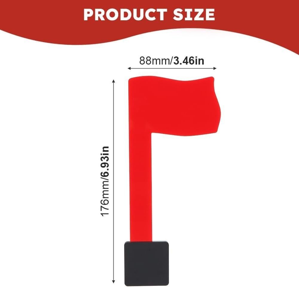 Mailbox Flag Kit, Self Adhesive Red Mail Flag No Tools Installation, Universal