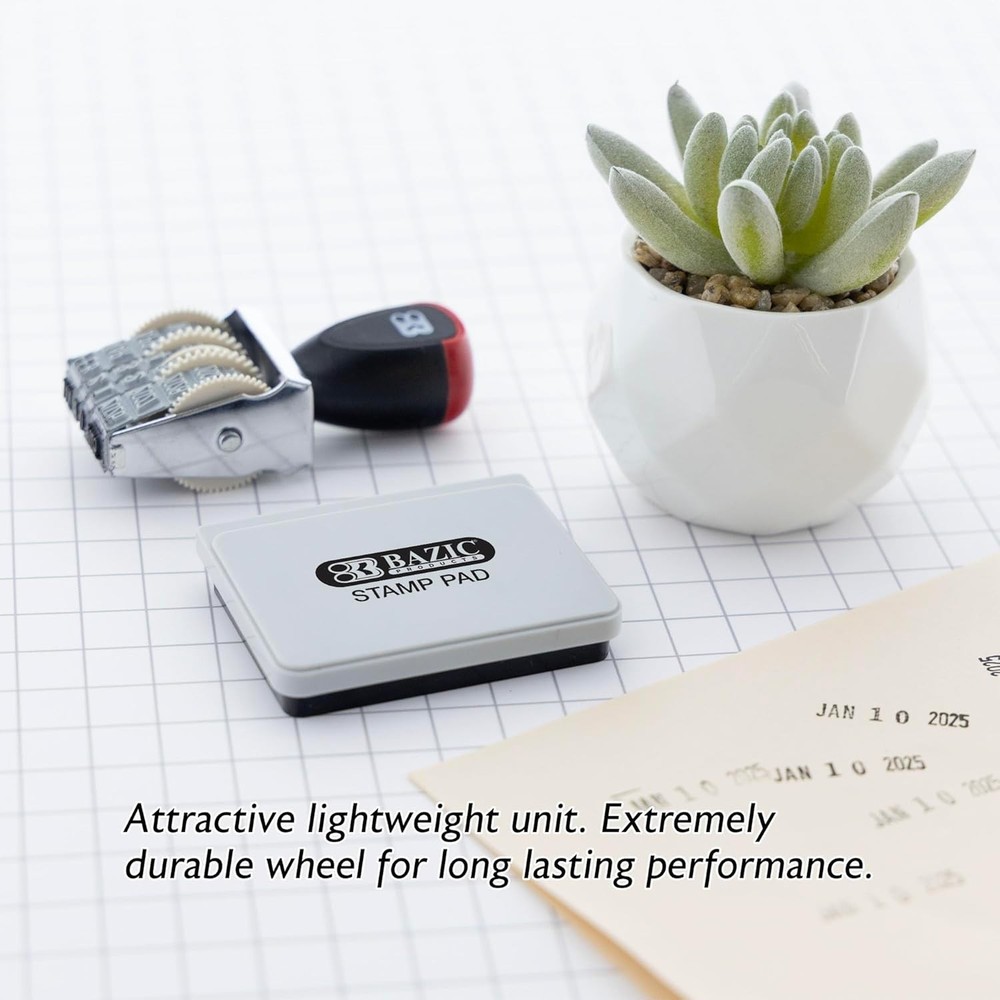 Efficient Date Stamp Set: 2-Pack with Adjustable Features and Ink Pad Included