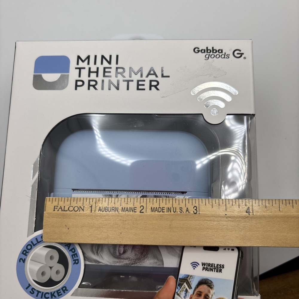 Gabba Goods Blue Mini Thermal Printer New Un-opened