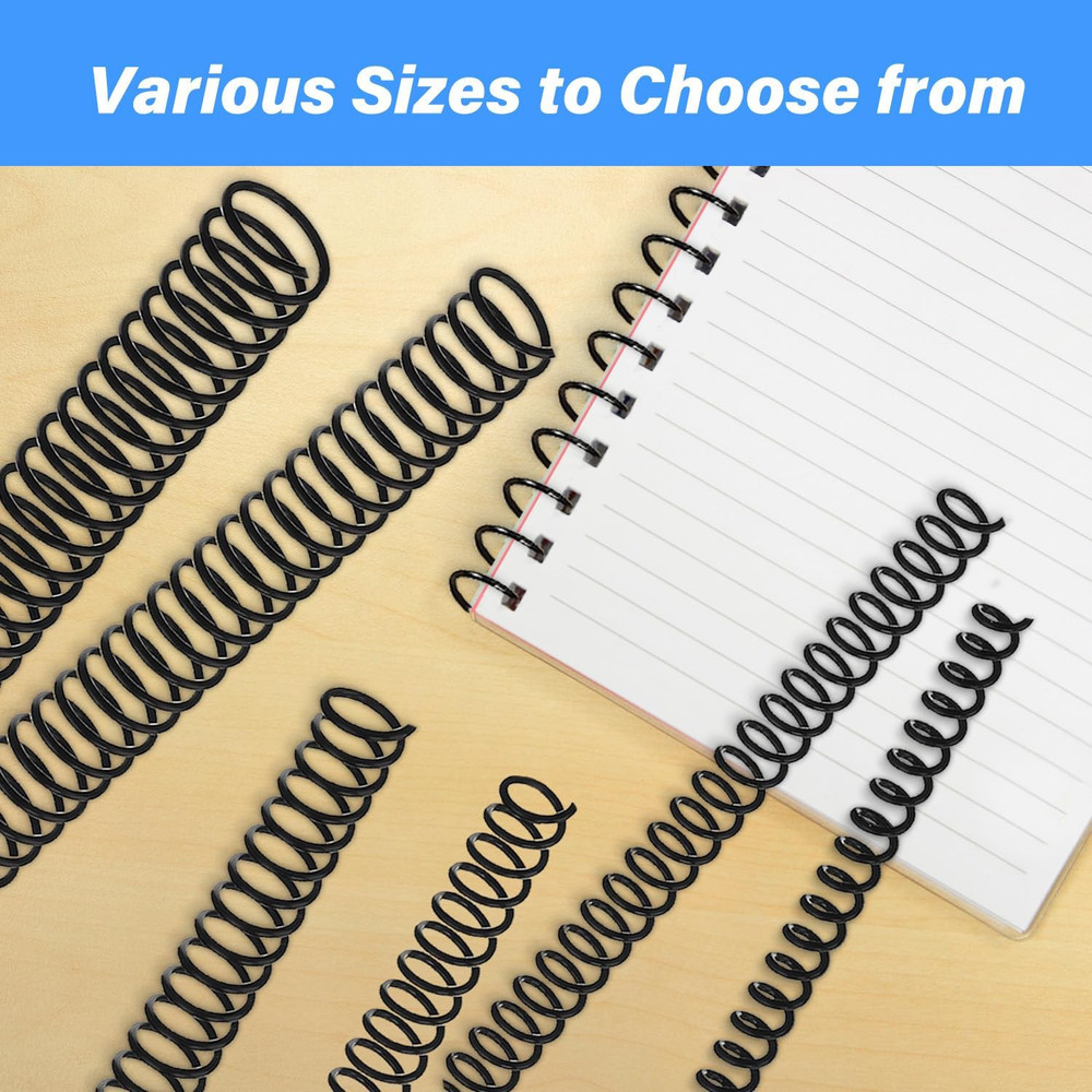 120 Packs Spiral Binding Coils Plastic Binder Binding Spirals Rings Multi Size S