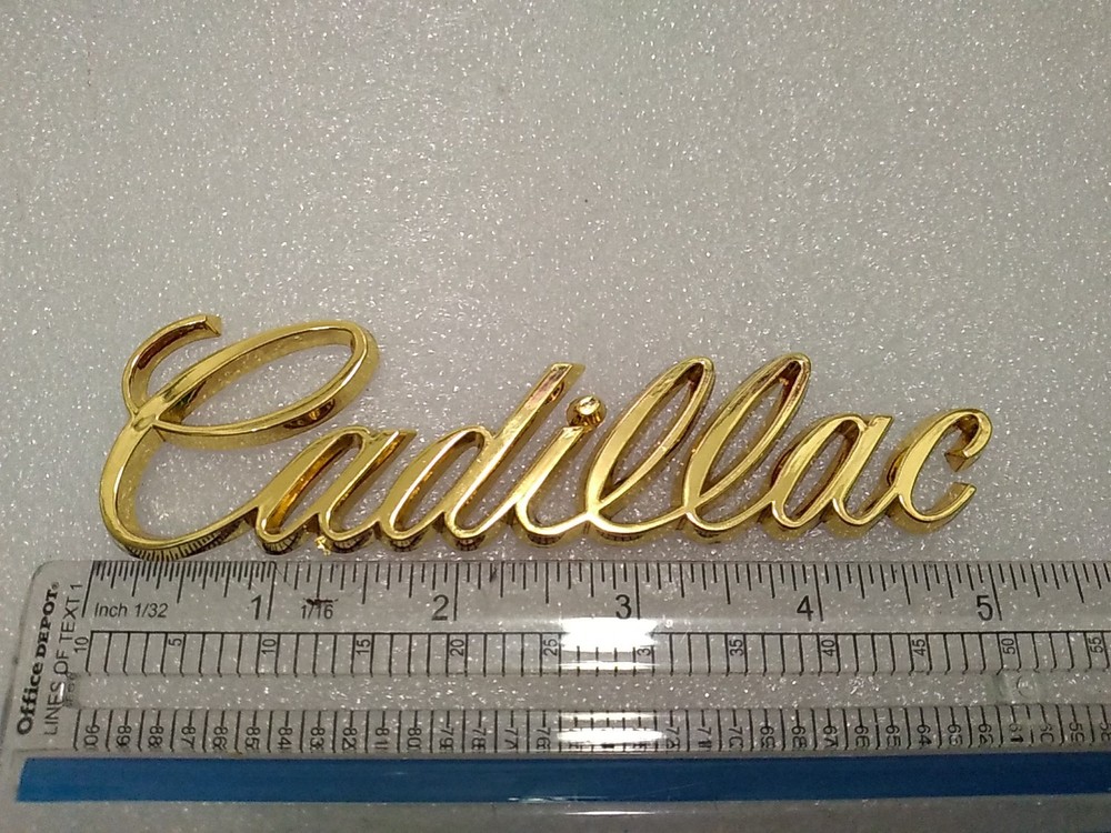 Cadillac Fleetwood Deville Brougham Script Emblem Badge Rear Quarter Panel/Trunk