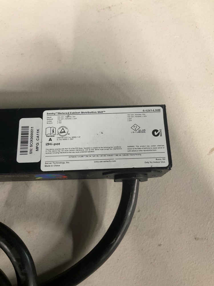 SERVER TECHNOLOGY - C-12V1-L30M - Metered Cabinet Distribution Unit