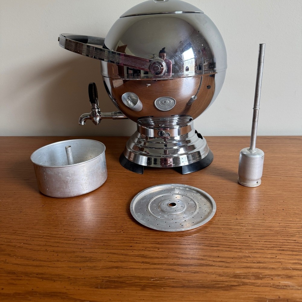 Art Deco Chrome & Bakelite Coffee Percolator By Manning Bowman