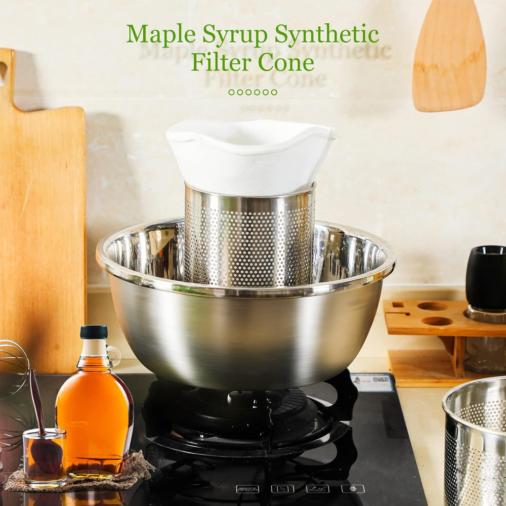 11 Pieces Maple Syrup Filter Set Maple Syrup Reusable Synthetic and Pre Filters