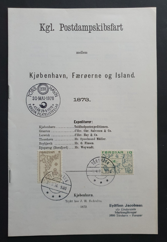 FOROYAR FAROER FAROE DENMARK COMPLETE POST INSTRUCTION FOLDER