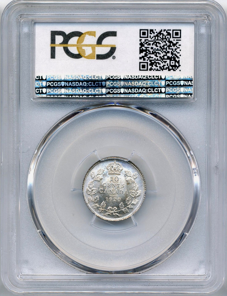 1920 Canada 10 Cent - Choice Uncirculated, PCGS MS64