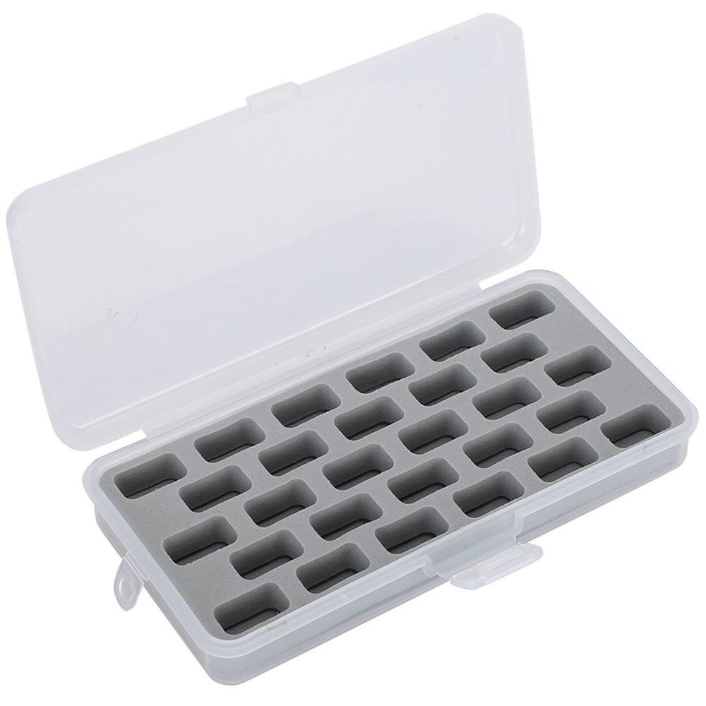 28 Slots Empty Spools Box Plastic Thread Storage Cover Bobbin Organizer