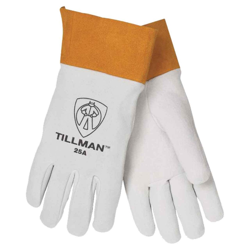 Tillman 25A Deerskin Split Leather 2" Cuff TIG Welding Gloves Medium