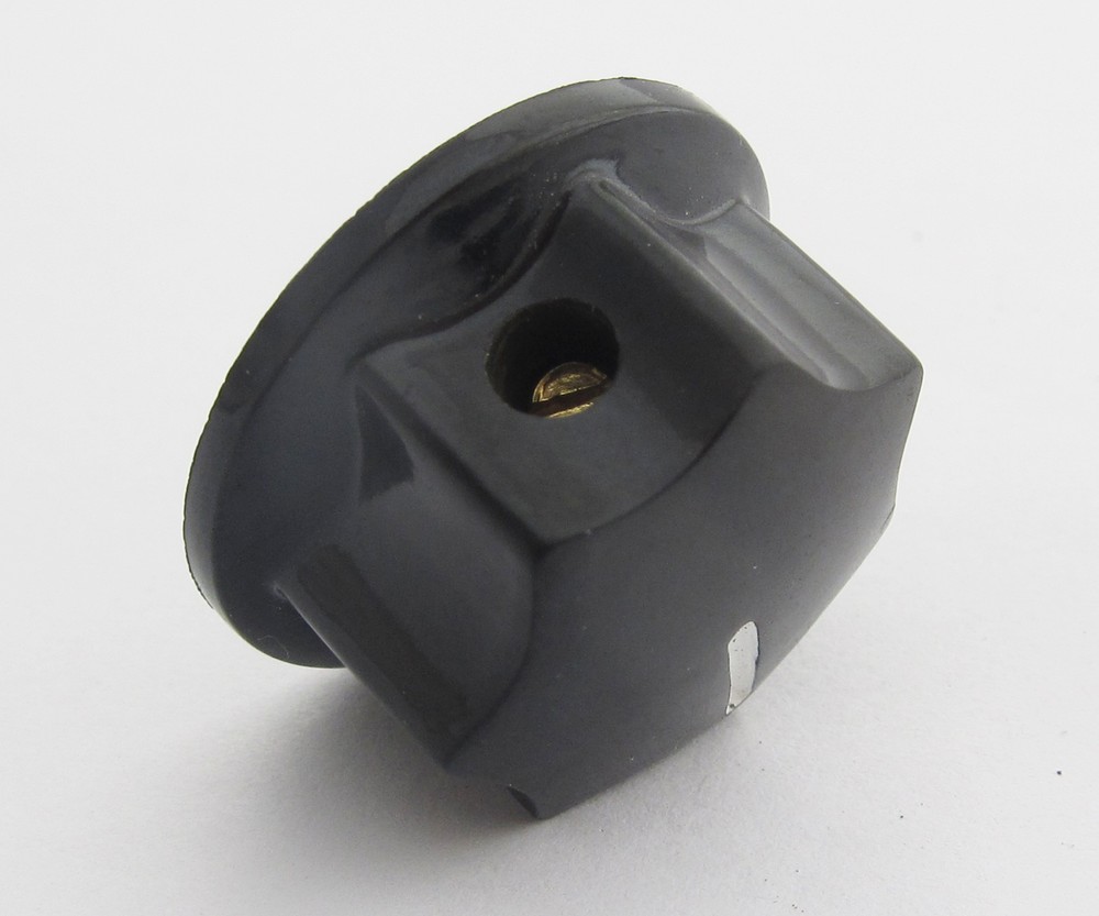 2pcs MF-B02 28x15mm Hex Screw Fix Pot Knobs for HAM Radio Audio Black Plastic