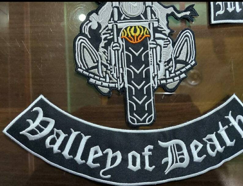 Casp riders mc 35cm iron on embroidered set