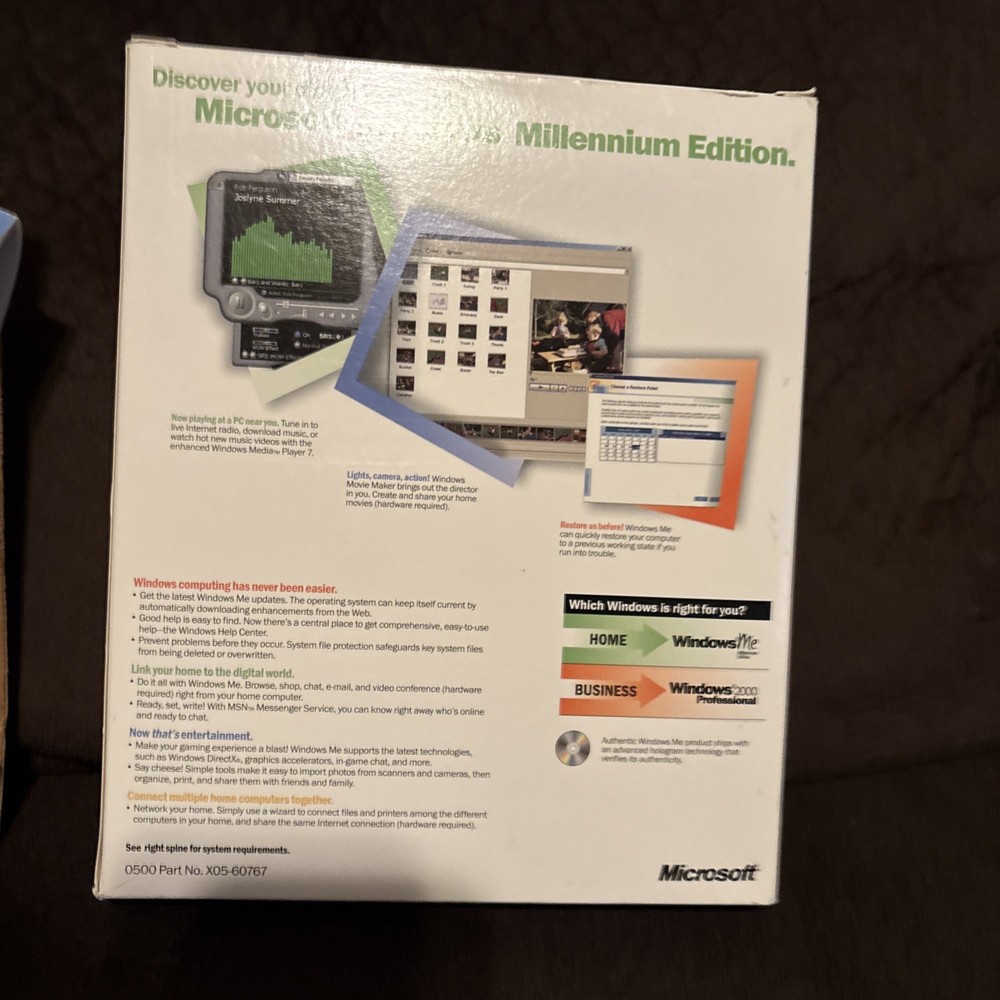 MICROSOFT WINDOWS ME MILLENNIUM EDITION FULL OPERATING SYSTEM MS WIN