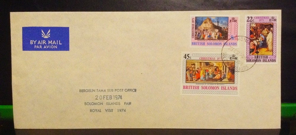 British Solomon Islands dated February 20, 1974, (FDC) envelope