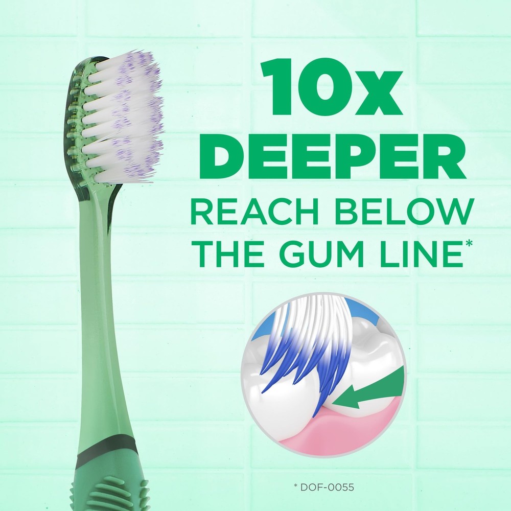 GUM Technique Deep Clean Toothbrush - Compact Soft - Soft Toothbrushes for Ad...