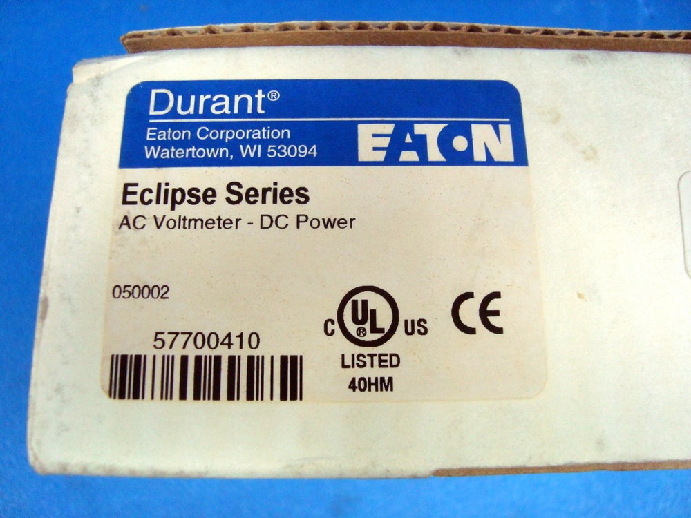 Eaton Eclipse AC Volt Panel Meter Dc Power 9-30VDC #57700410