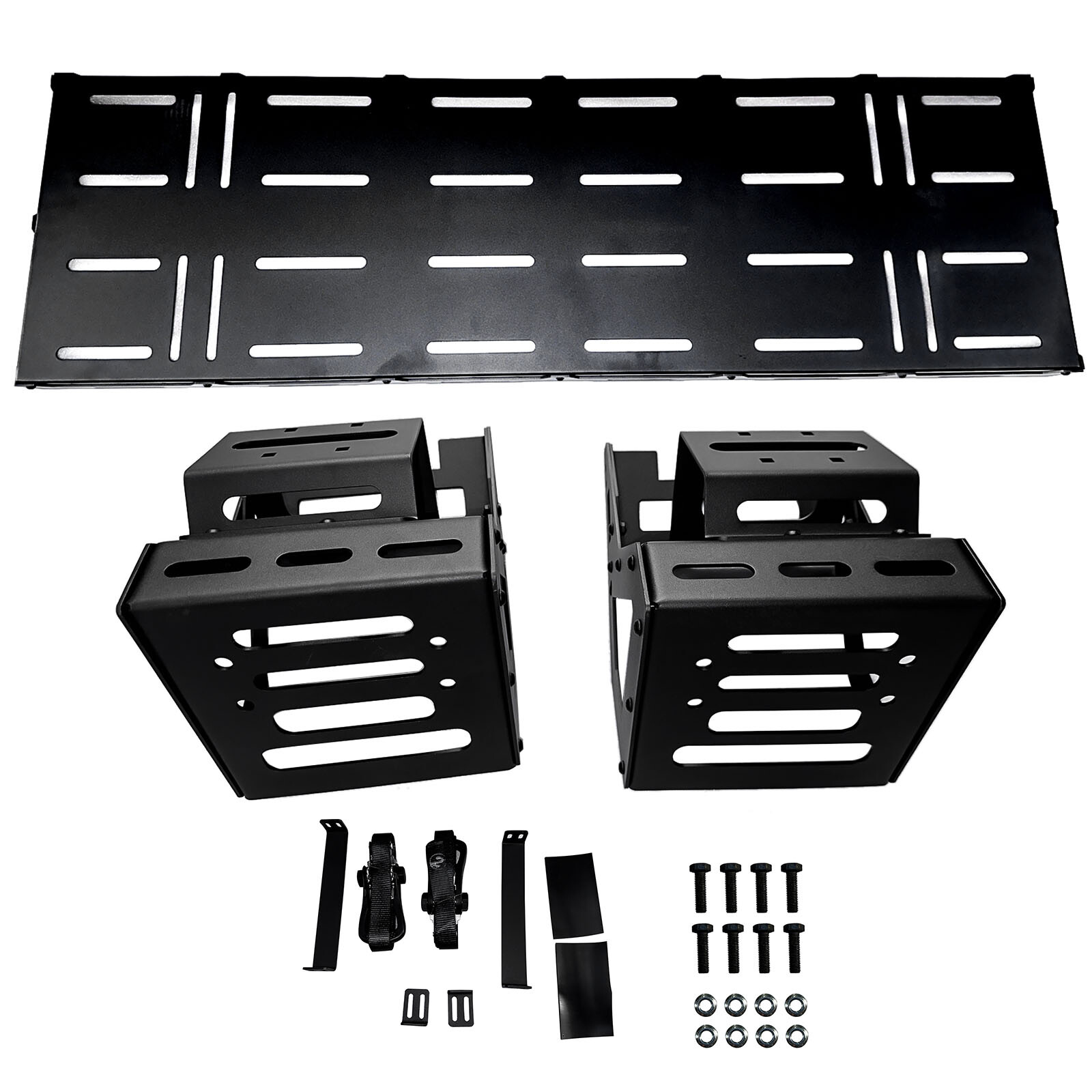 Fit 76-24 Jeep Wrangler Rear Cargo Basket Rack Spare Tire Utility Storage Basket