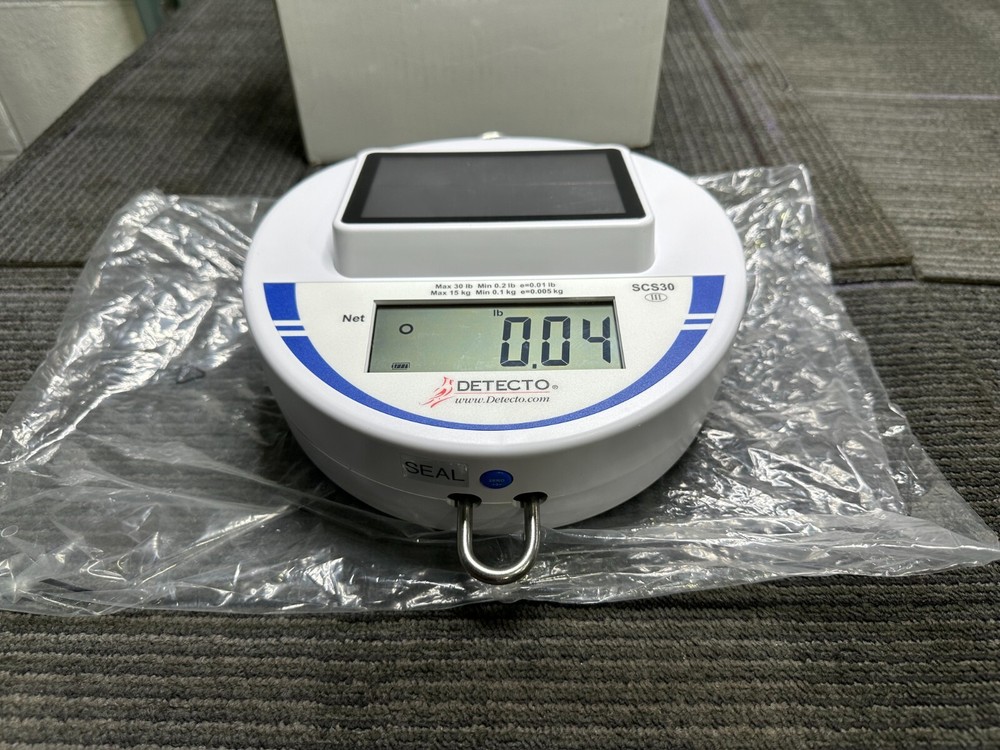 (3) Dectecto Scale SCS30 Solar Hanging Scale 30 Pound Max Capacity (SCALE ONLY)