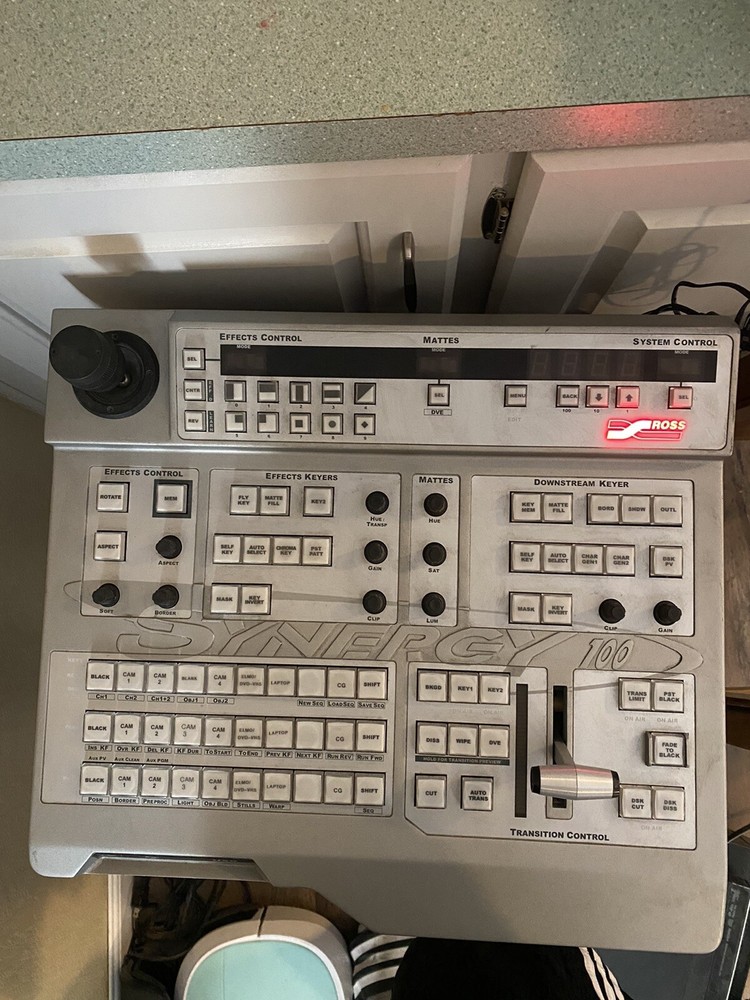 Ross Synergy 100 Switcher Control Panel - S100 C.P. Controller Power UNTESTED
