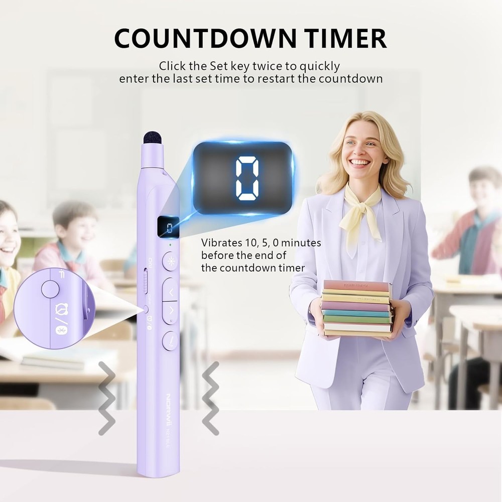 Wireless Presentation Remote Clicker with Touch Screen Stylus Pen and Telesco...