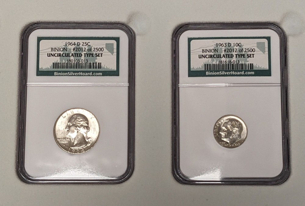 1923 Binion Type 4 Coin Silver Set NGC Uncirculated