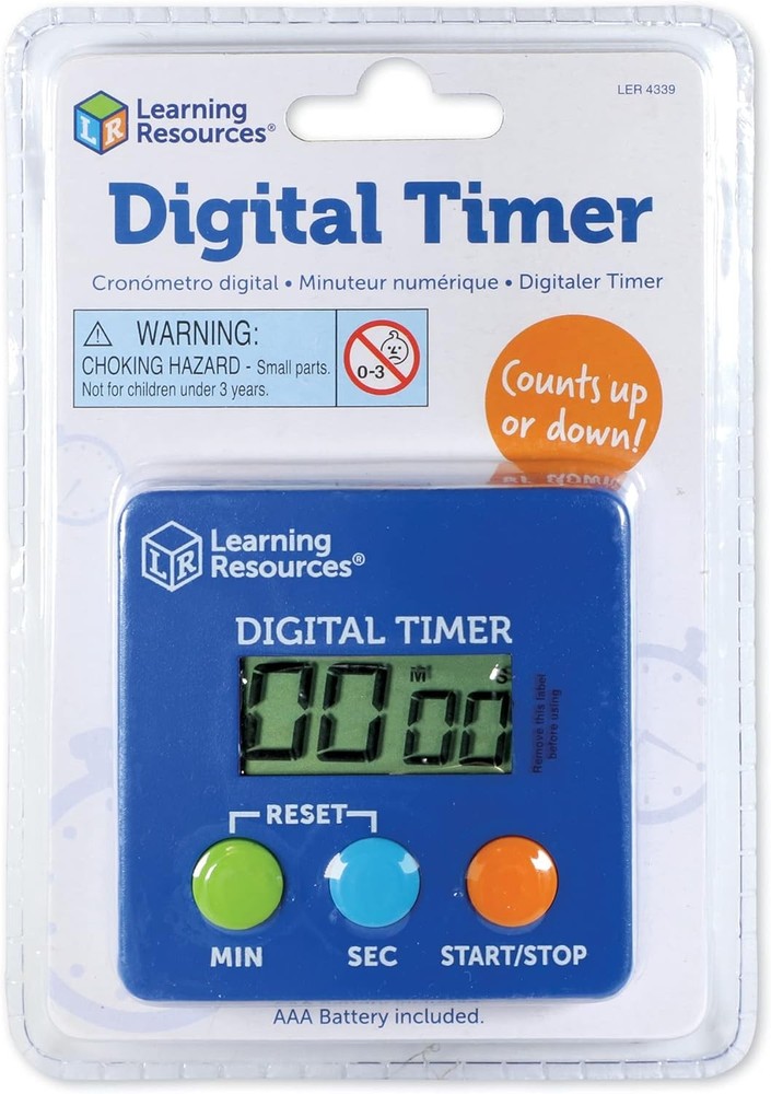 Learning Resources Digital Timer Counts Down and Up