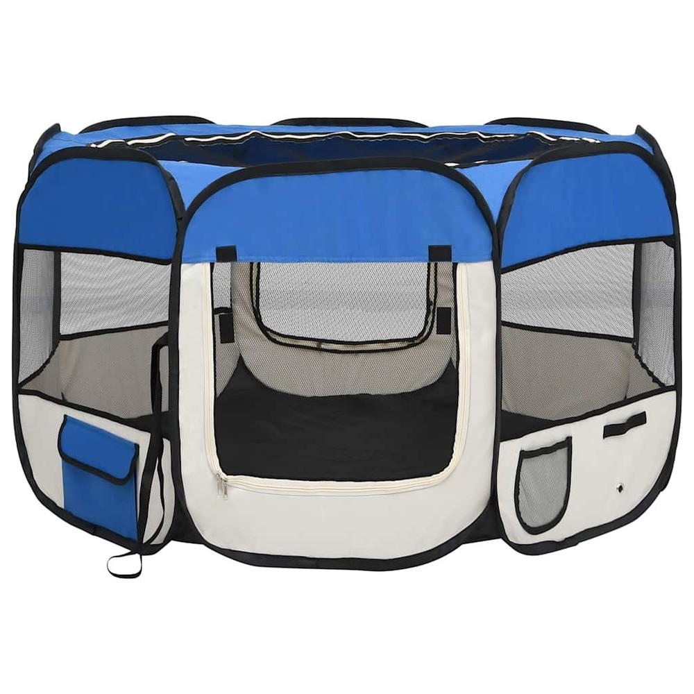 Foldable Dog Playpen with Carrying Bag Dog Kennel Puppy Run Playpen vidaXL