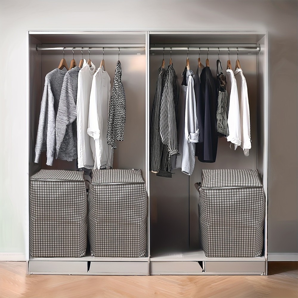 3 Pack Large Storage Boxes Clothes Storage Organizer Box For Wardrobe Pant shirt