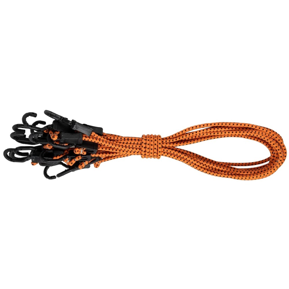 Multi-Use Orange/Black Bungee Cords 48", 10-Pack