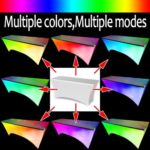 Pack Glow 6FT Fitted Tablecloth, Folding Table Cloth, Rectangle Spandex 2