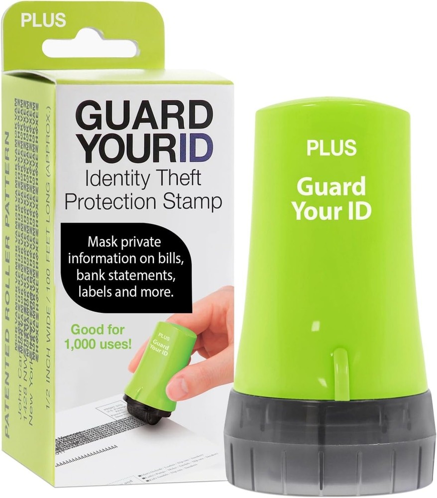 Plus Advanced Roller Stamp for Identity Theft Prevention - Compact & Effective