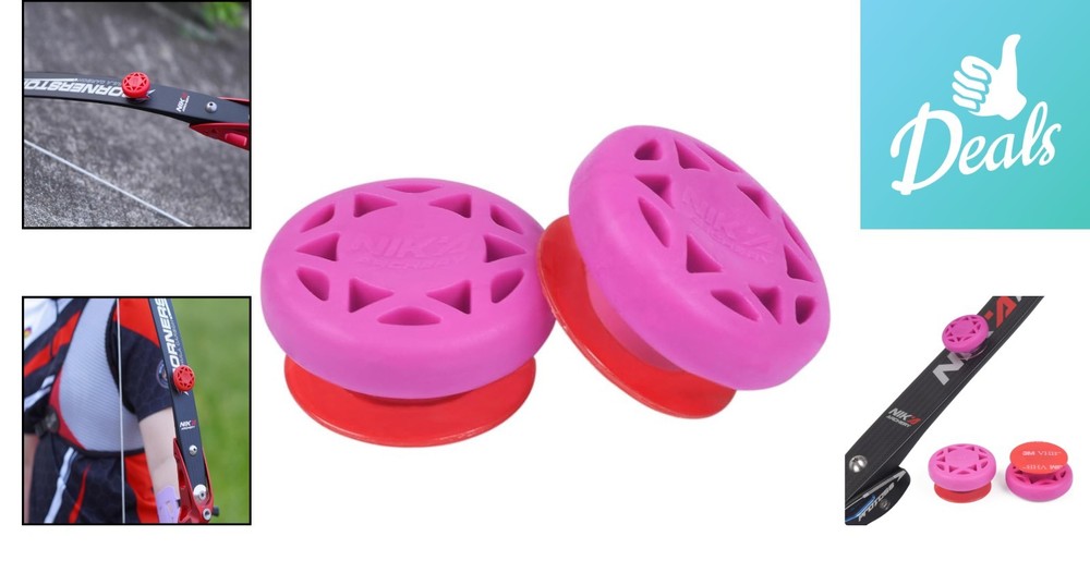 Durable Rubber Bow Stabilizer Set for Youth, Noise & Vibration Control - 2-Pack