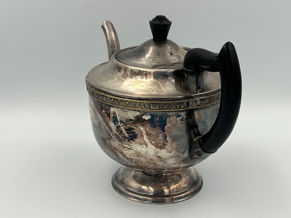 Antique silver plated teapot.