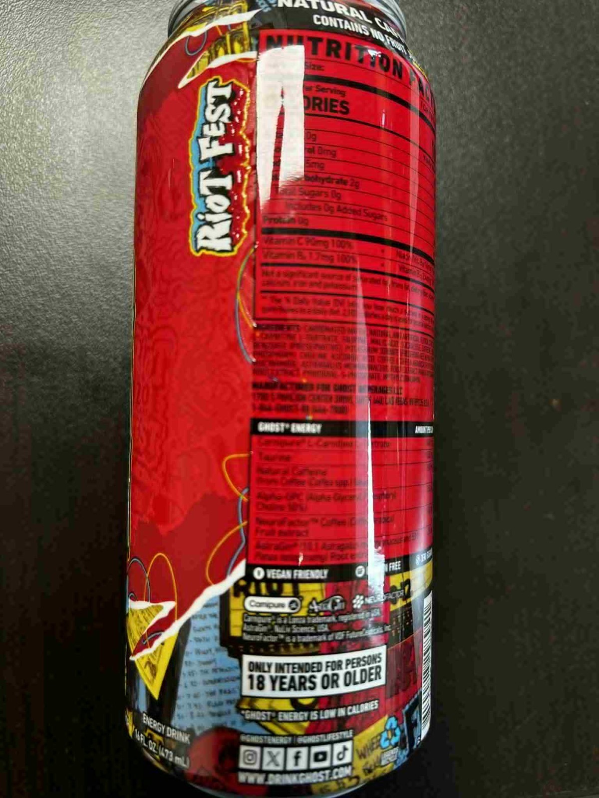 RARE Riot Fest 2025 Ghost Energy Cherry Limeade Unopened Full Can FREE SHIPPING!