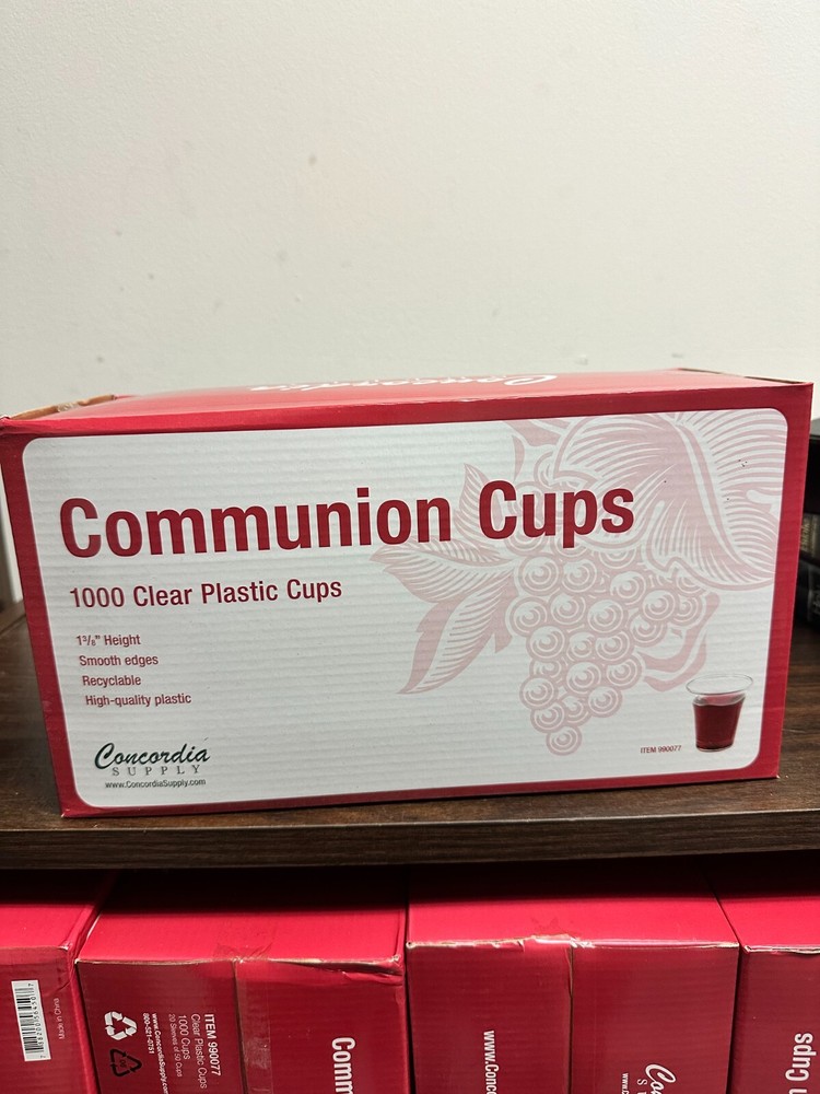 Concordia Communion Cups - 1000 Clear Plastic Cups (1.375" Height)