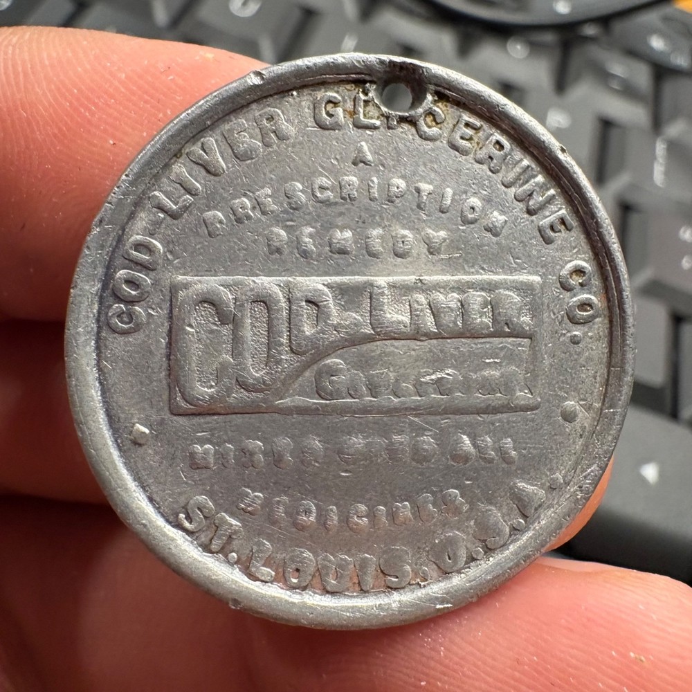 St. Louis, MO Cod-Liver, Glycerine Co. Token