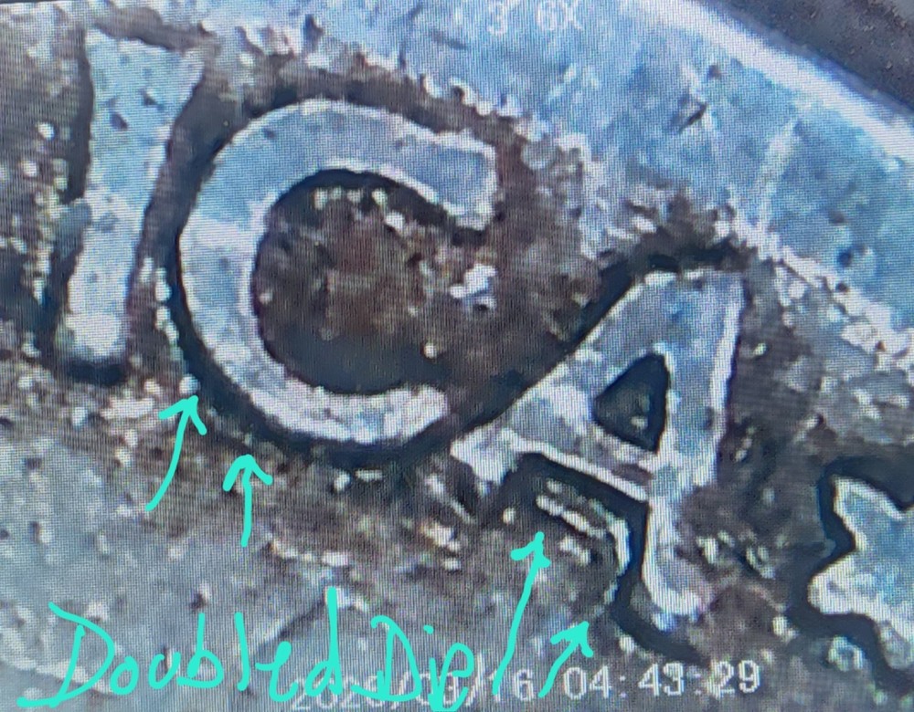 1941 ERROR MERCURY SILVER DIME 10C MULTIPLE DOUBLED STIKES & DOUBLED DIES