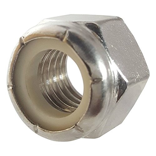 Nylon Insert Hex Lock Nuts - #12-24 (100-Pack) Stainless 12-24 (100 Pack)