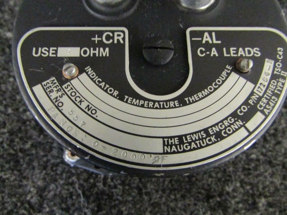172C4-2 Lewis Engineering Indicator Temp. Thermocouple