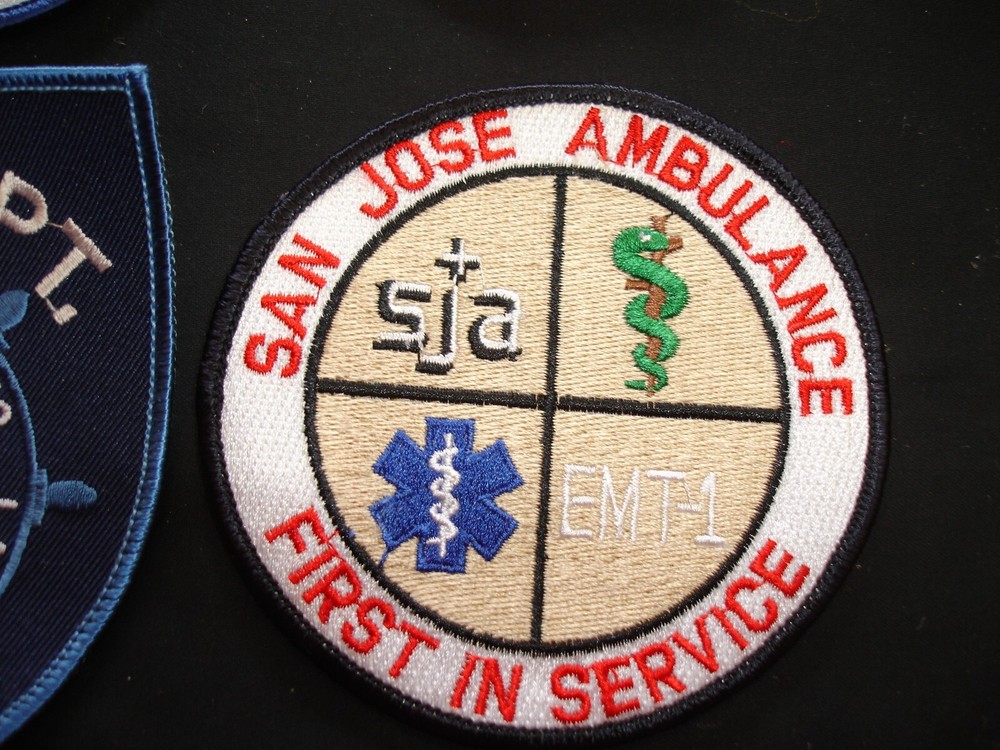 firefighting rescue fire department vintage patch set