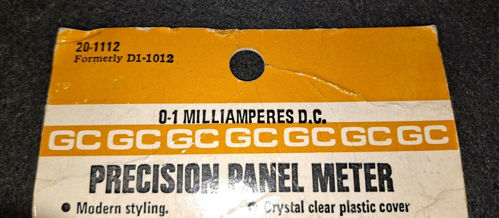 GC Electronics Precision Panel Meter 20-1112 New D1-1012