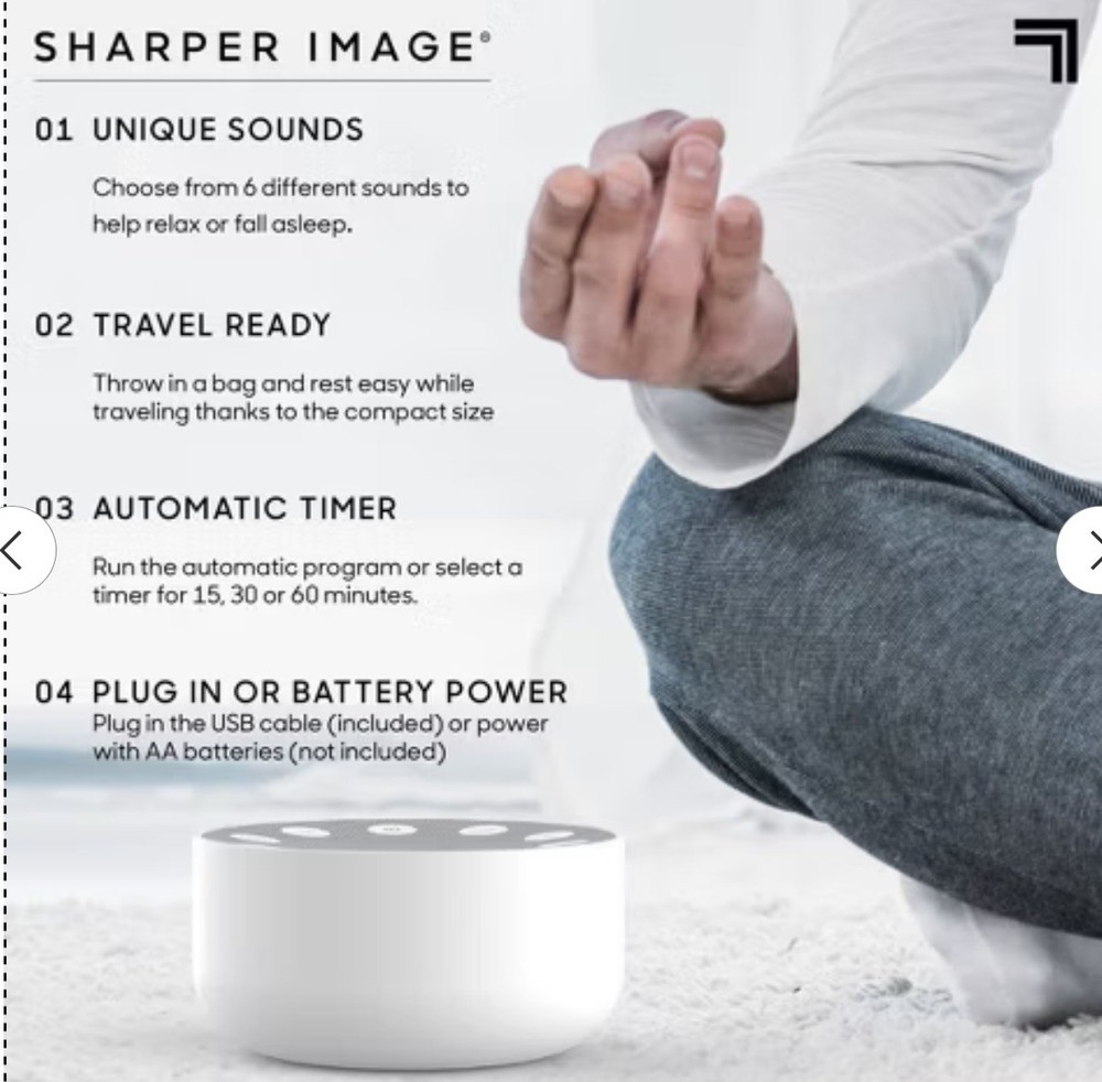 Sharper Image Sleep Therapy White Noise Machine