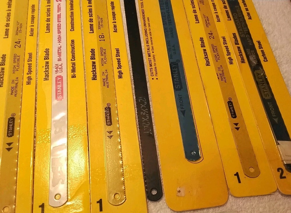 14PC STANLEY ASSORTED SIZES HACKSAW BLADES